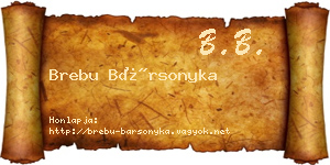 Brebu Bársonyka névjegykártya
